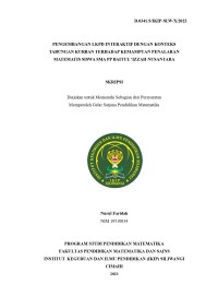 Pengembangan IKPD Interaktif dengan Konteks Tabungan Kurban Terhadap Kemampuan Penalaran Matematis Siswa SMA PP Baitul 'Izzah Nusantara